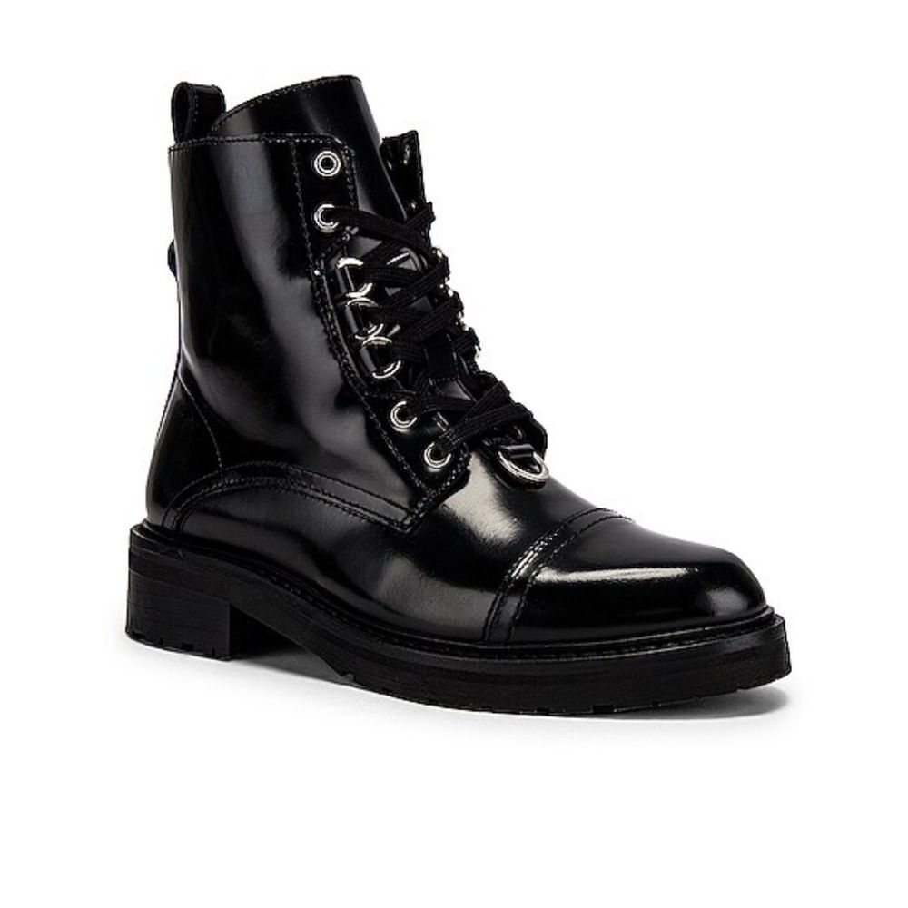 NWOT All Saints Lira Patient Leather Hiker Combat Boots - Picture 3 of 17